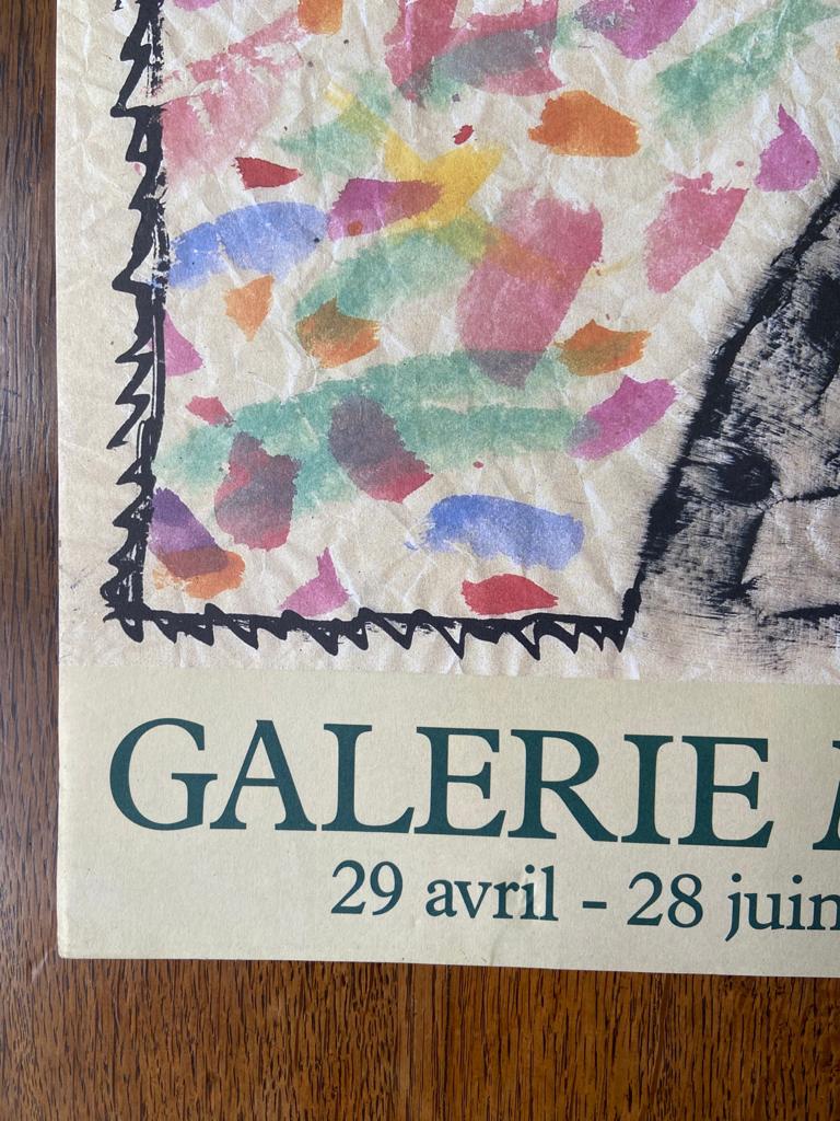 Galerie Maeght Lelong lithograph poster 1986 Pierre Alechinsky