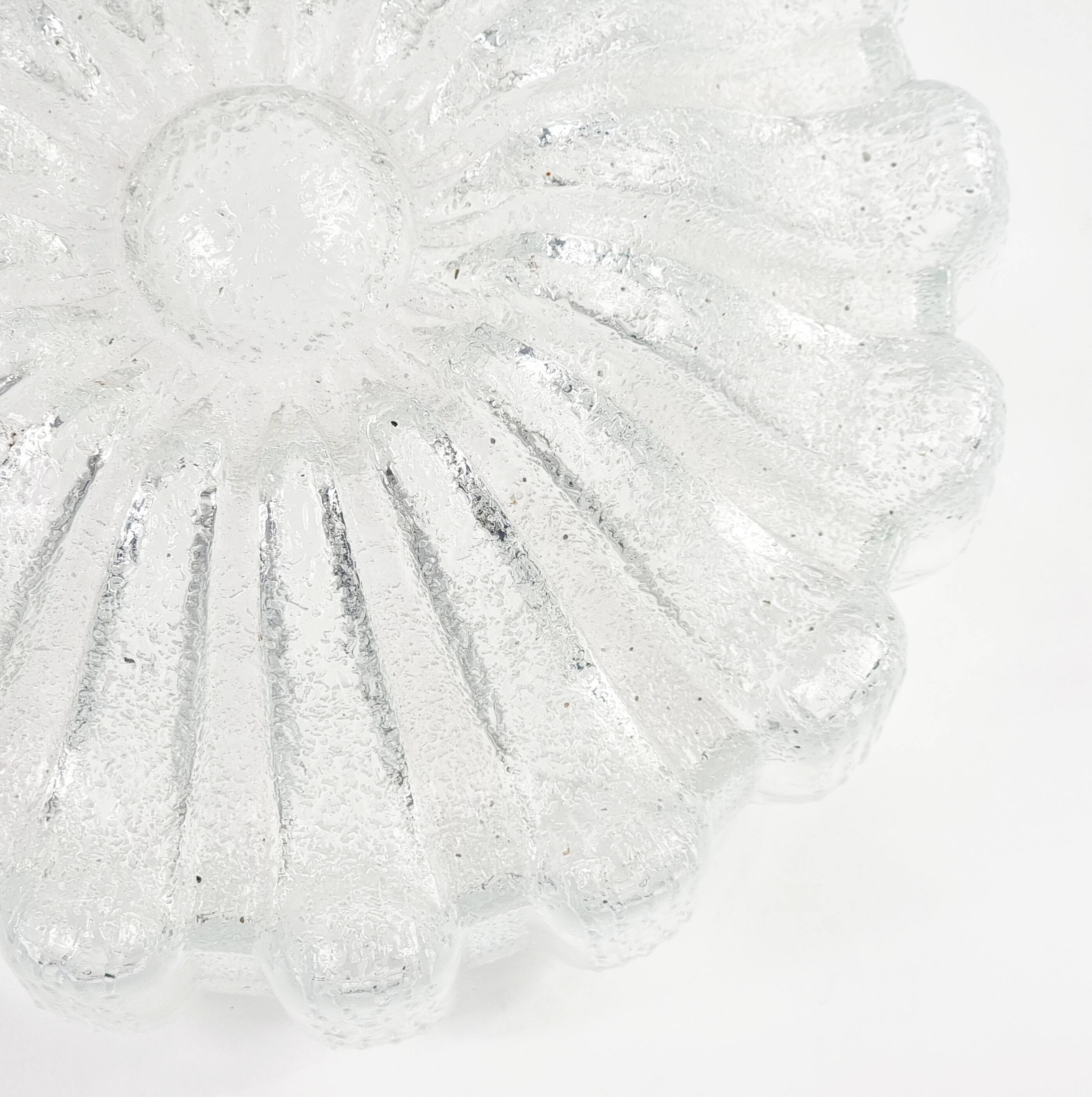 Large Mid-Century Flower Shaped Flush Mount or Ceiling Lamp from Limburg, Germany, 1970s