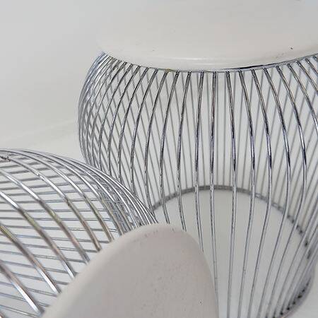 Pair of wire stools - 1970s