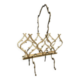 Bronze effect brass magazine rack