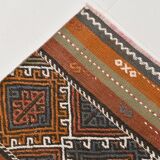 3x9 Red Green Persian Kilim Runner Rug, 81x279Cm