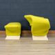 A 20thC RIBBON CHAIR & FOOTSTALL BY PIERRE PAULIN FOR ARTIFORT, FRANCE