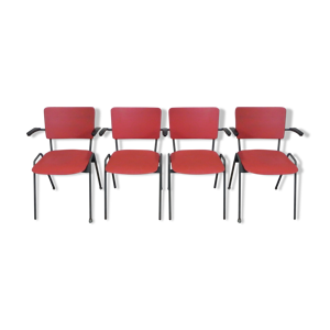 Set 4 chaises table - accoudoirs