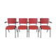 Set de 4 chaises de table vintage avec accoudoirs