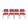 Set de 4 chaises de table vintage avec accoudoirs
