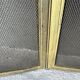 Antique 19th-century fireplace screen, French gilded spark guard.