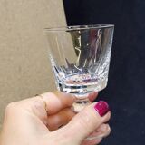 10 verres a pied a digestif en cristal cristallin de portieux taillé