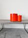 Vintage "Max" orange plastic dinnerware set 1964