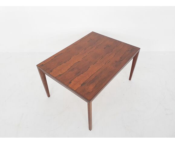 Table basse moderne scandinave de rectangle de bois de rose, années 60 |  Selency