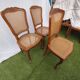 Magnificent Set of 3 Vintage Louis XV Chairs in Carved Solid Wood and Cane
