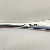 Pair of silver salt cellars and spoons