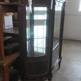 Louis xvi style half-moon silverware display case