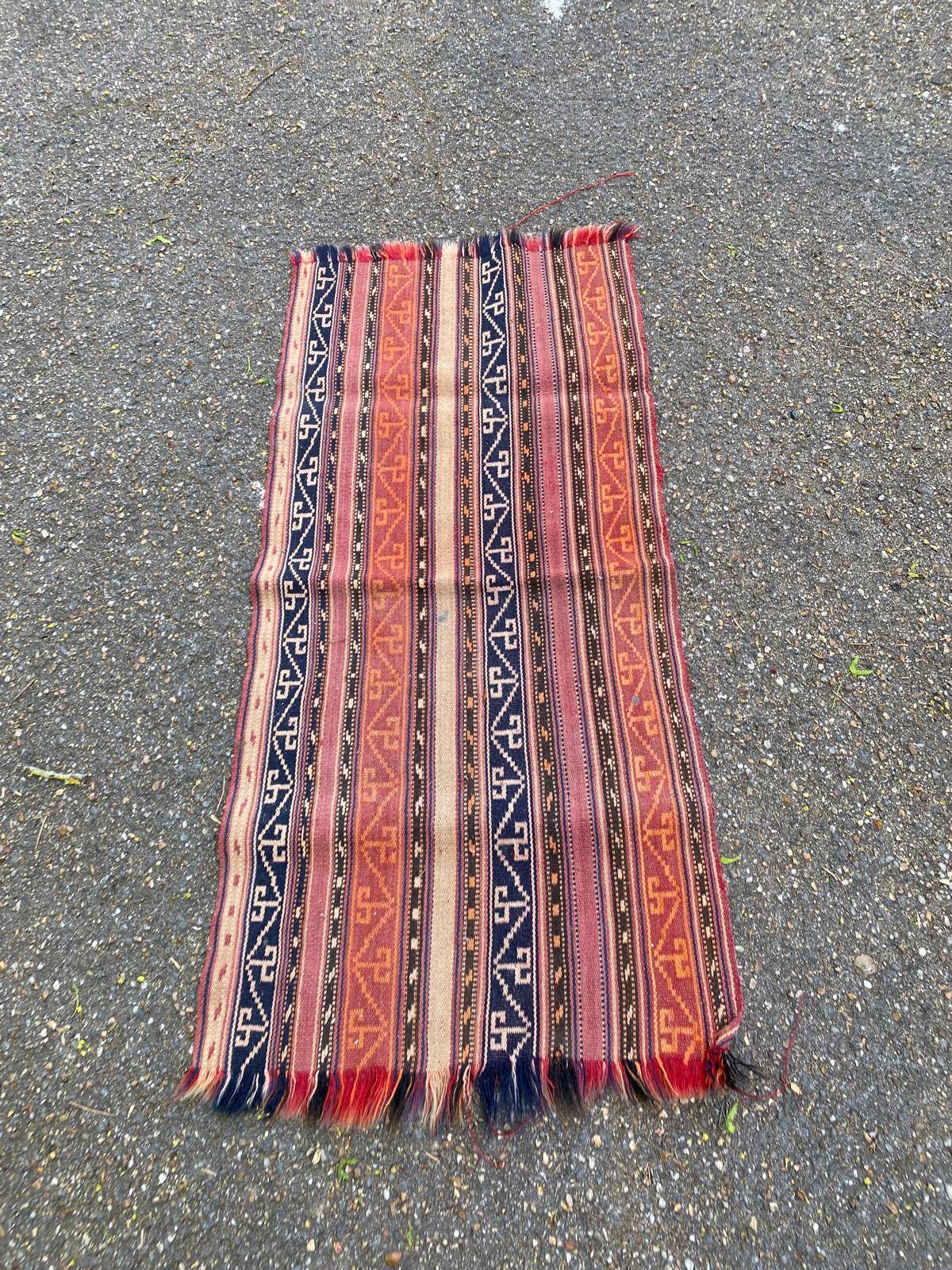 Kordi Persian rug hand-woven wool kilim 50x100cm
