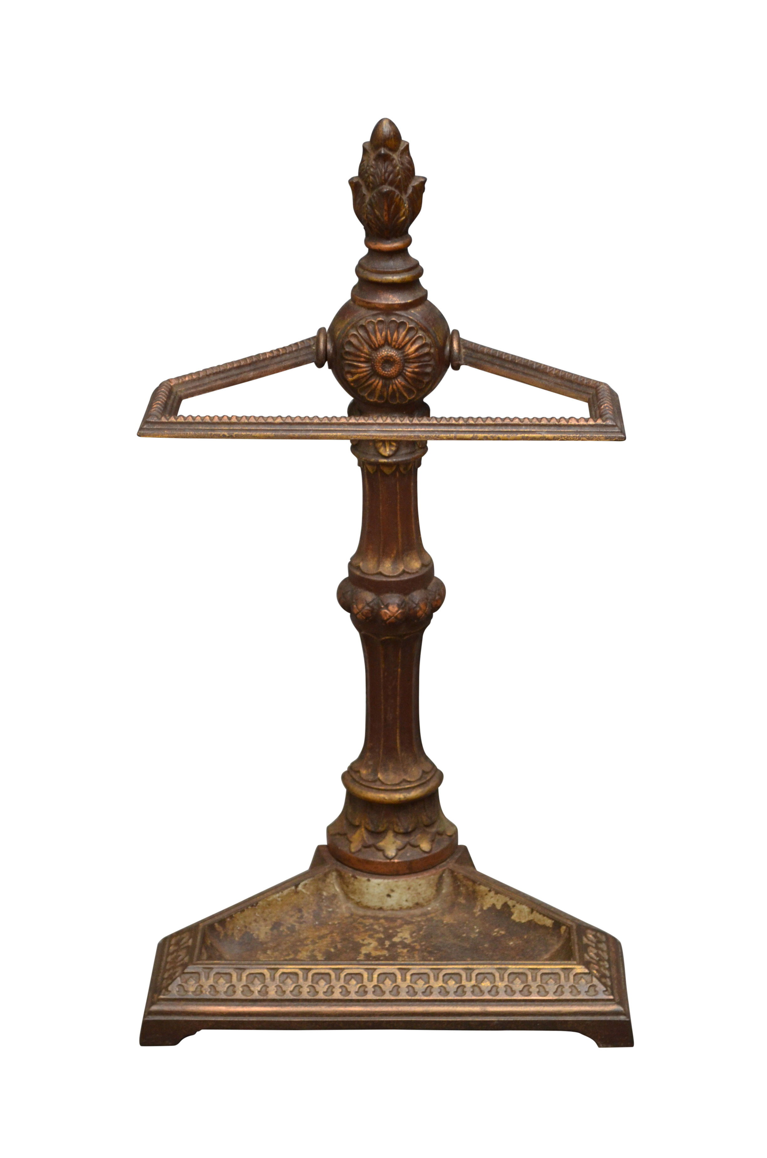 Fine victorian aesthetic movement cast iron umbrella stand