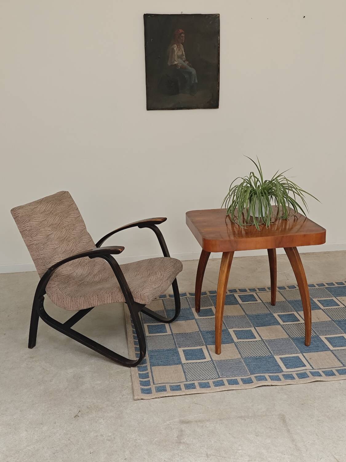 Living room table H259 spider by Jindrich Halabala 1950