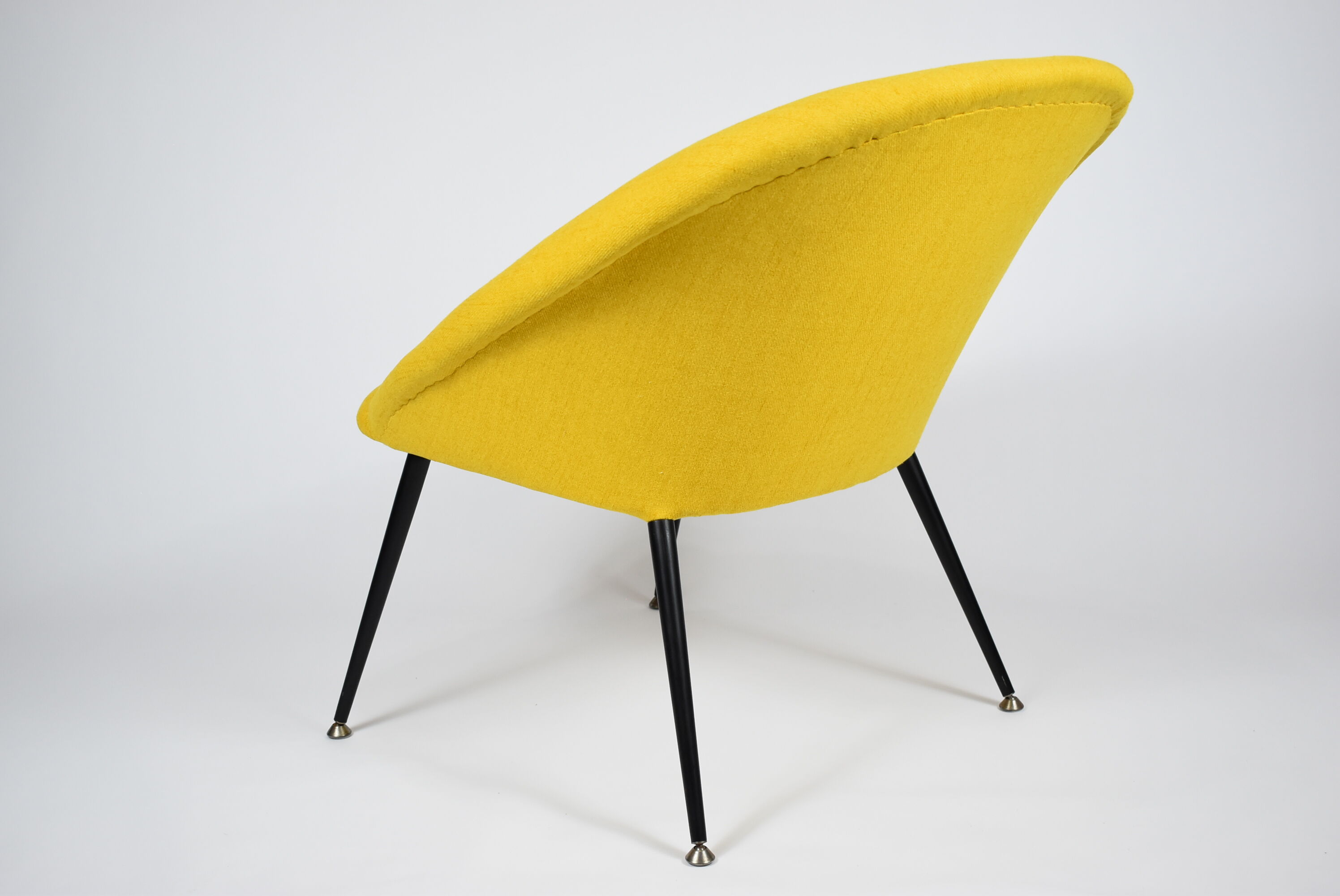 Original vintage armchair Olympia, 1960s, restored, yellow fabric
