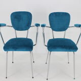 1960s Pair of Italian Armchairs in Corduroy