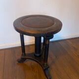Art deco regency piano stool in oak 1920s