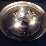 Large German Glass Ceiling Lights, Set of 2, 1960s