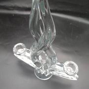 4 Bougeoirs lys en cristal de Vannes le Châtel .