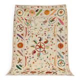 Multicoloured white kilim rug – 238 x 159 cm