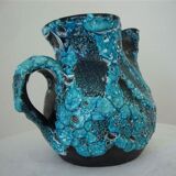 Vase pitcher fat lava turquoise