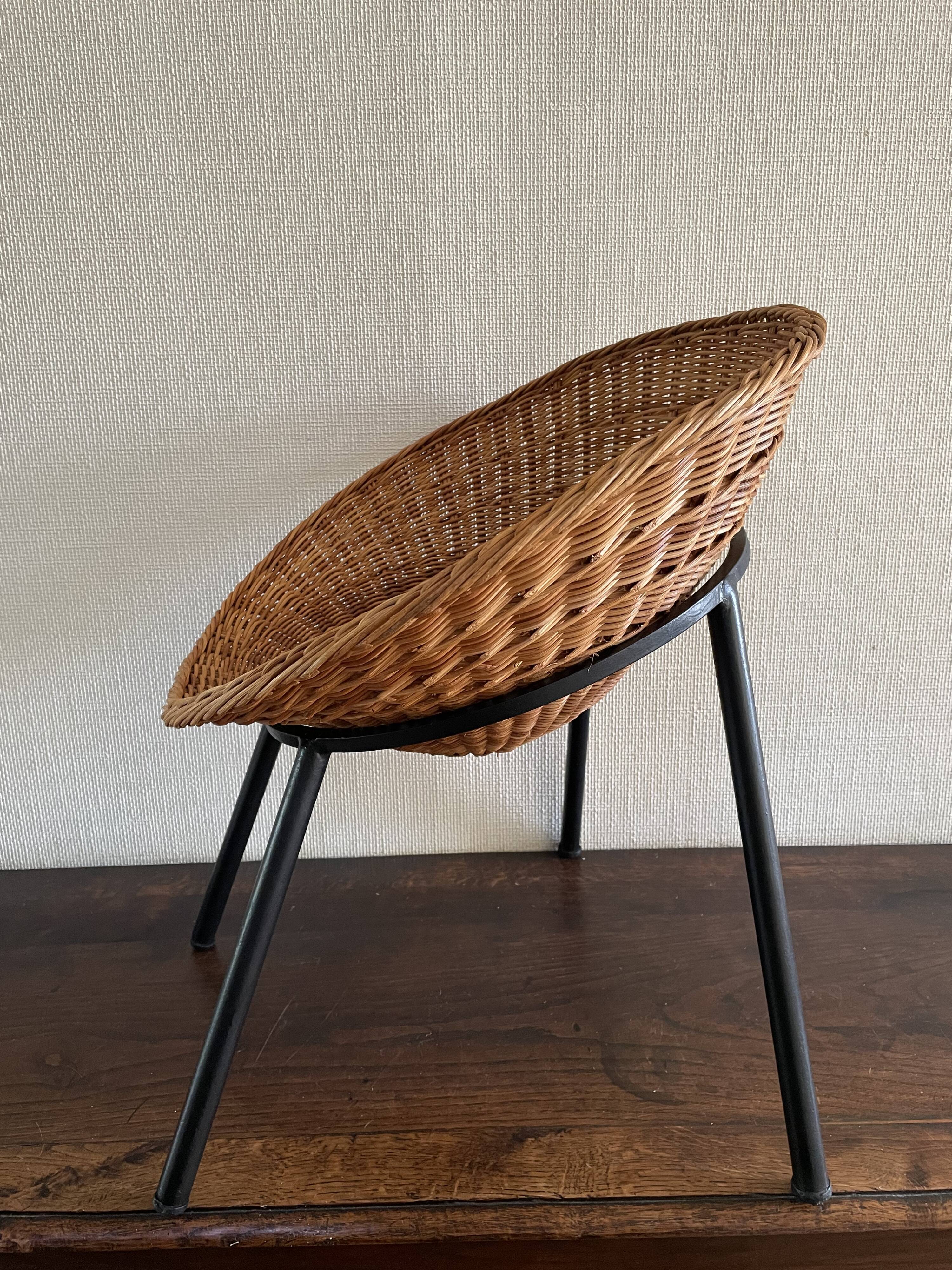 Children's armchair "Corbeille" 50s