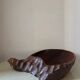 Large monoxyle carved wooden bowl