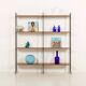 Italian free standing shelving unit or room divider in teak, 1970s