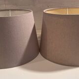 Set of 2 taupe lampshades