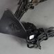 Daum, art-deco table lamp wrought iron tulip glass signed sb