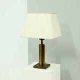 Lampe de table en laiton et cuivre du milieu du siècle, années 1970