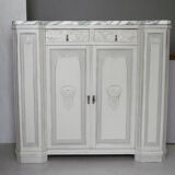 Art deco wood and marble sideboard
