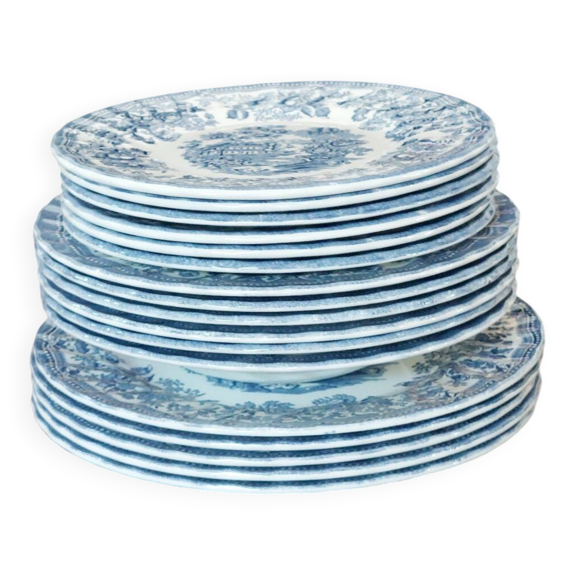 Tonquin Plate Set by Myott – 17 Piece Vintage Earthenware