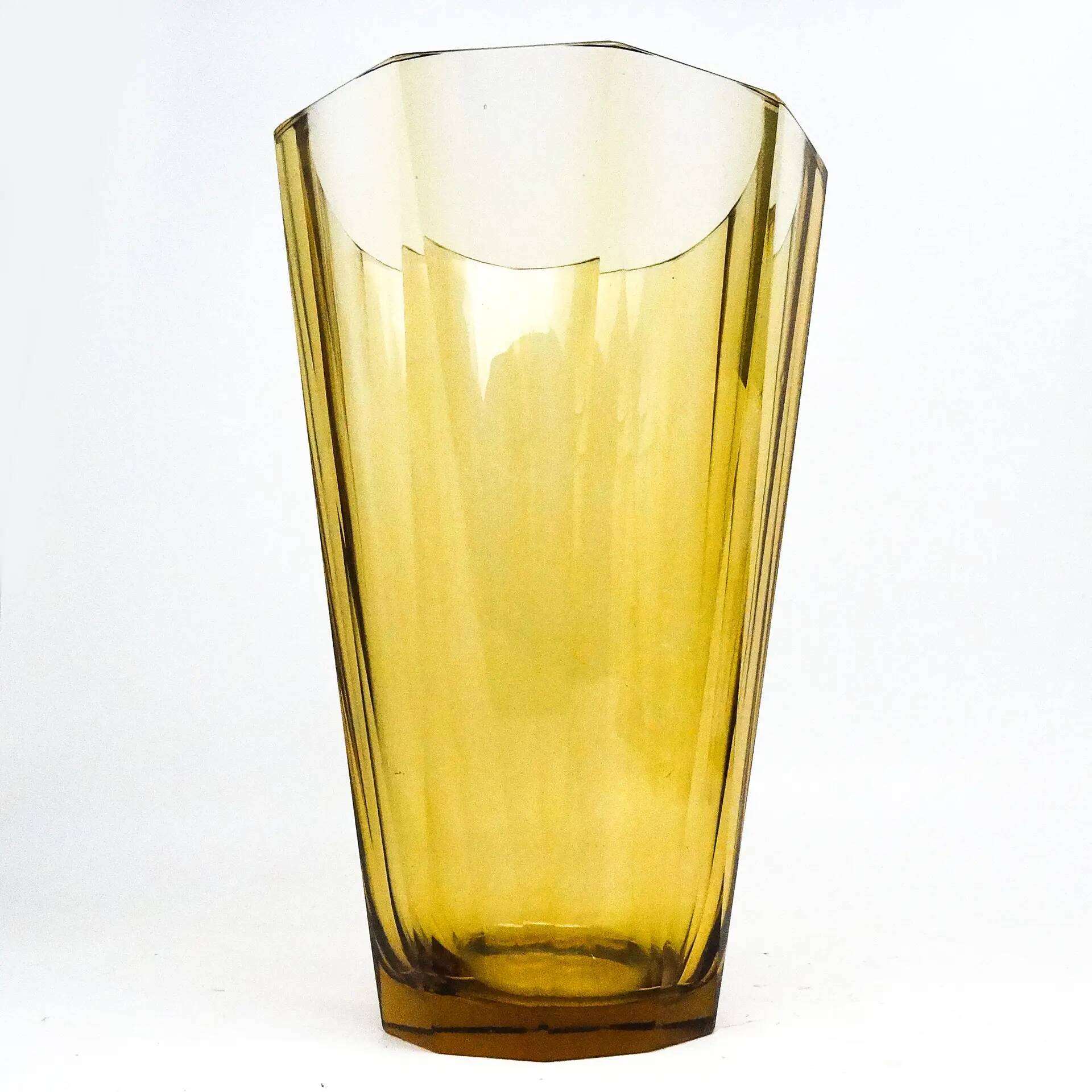 Art Deco vase, crystal, Bohemia, Czechoslovakia, 1930s