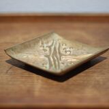 Bronze cup signed Jacques Lauterbach, empty pocket Brutalist bronze, abstract, collection, decoration