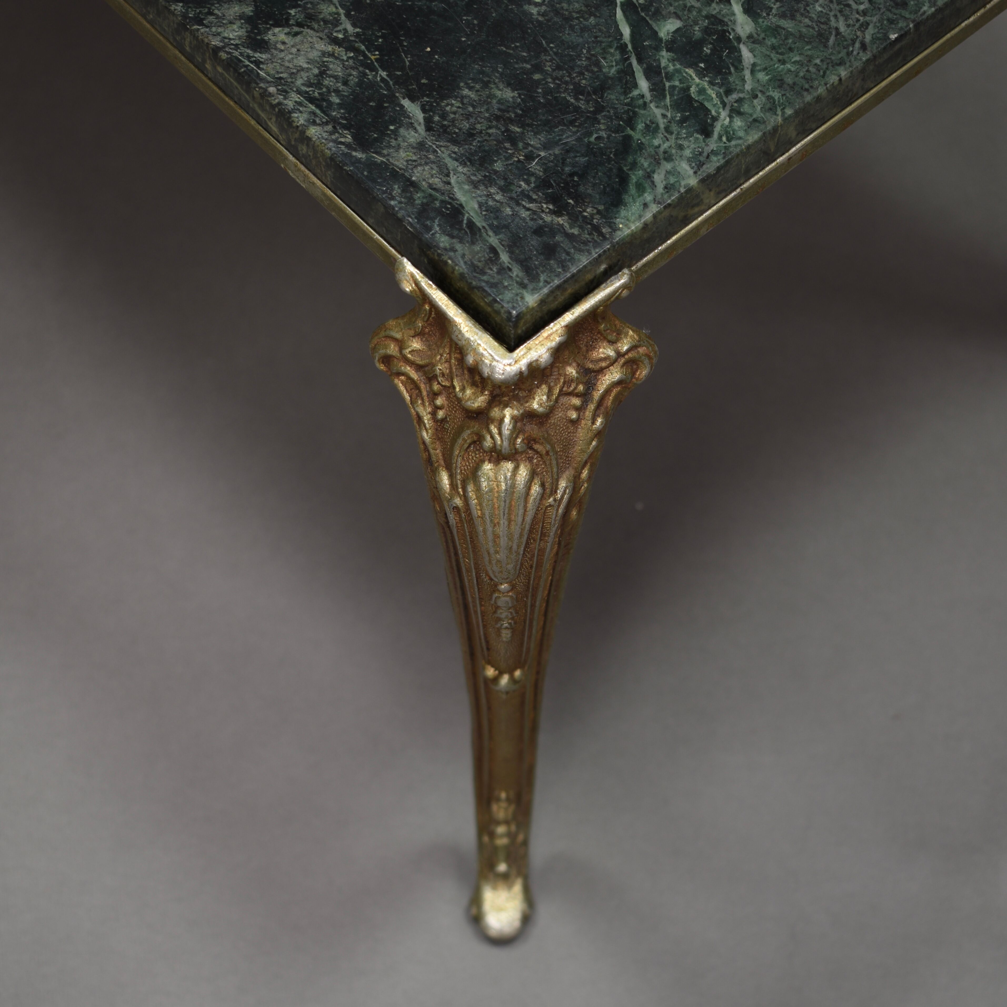 Green marble coffee table 1950's