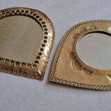 Set of two vintage Moroccan mirrors, 19 cm