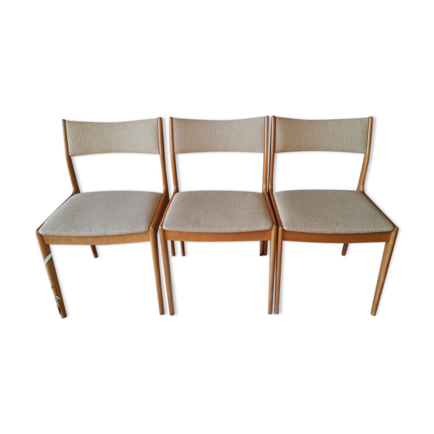 Set of 3 Danish Scandinavian chairs Uldum Mobelfabrik 7171