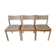 Set of 3 Danish Scandinavian chairs Uldum Mobelfabrik 7171
