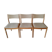 Set of 3 Danish Scandinavian chairs Uldum Mobelfabrik 7171