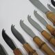 Vintage cheese cutlery, bamboo