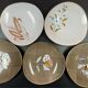 Set of 5 deep plates 21 cm in earthenware from MBFA Pornic model diff.