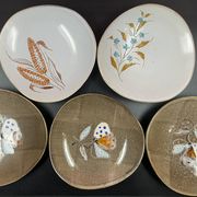 Set of 5 deep plates 21 cm in earthenware from MBFA Pornic model diff.