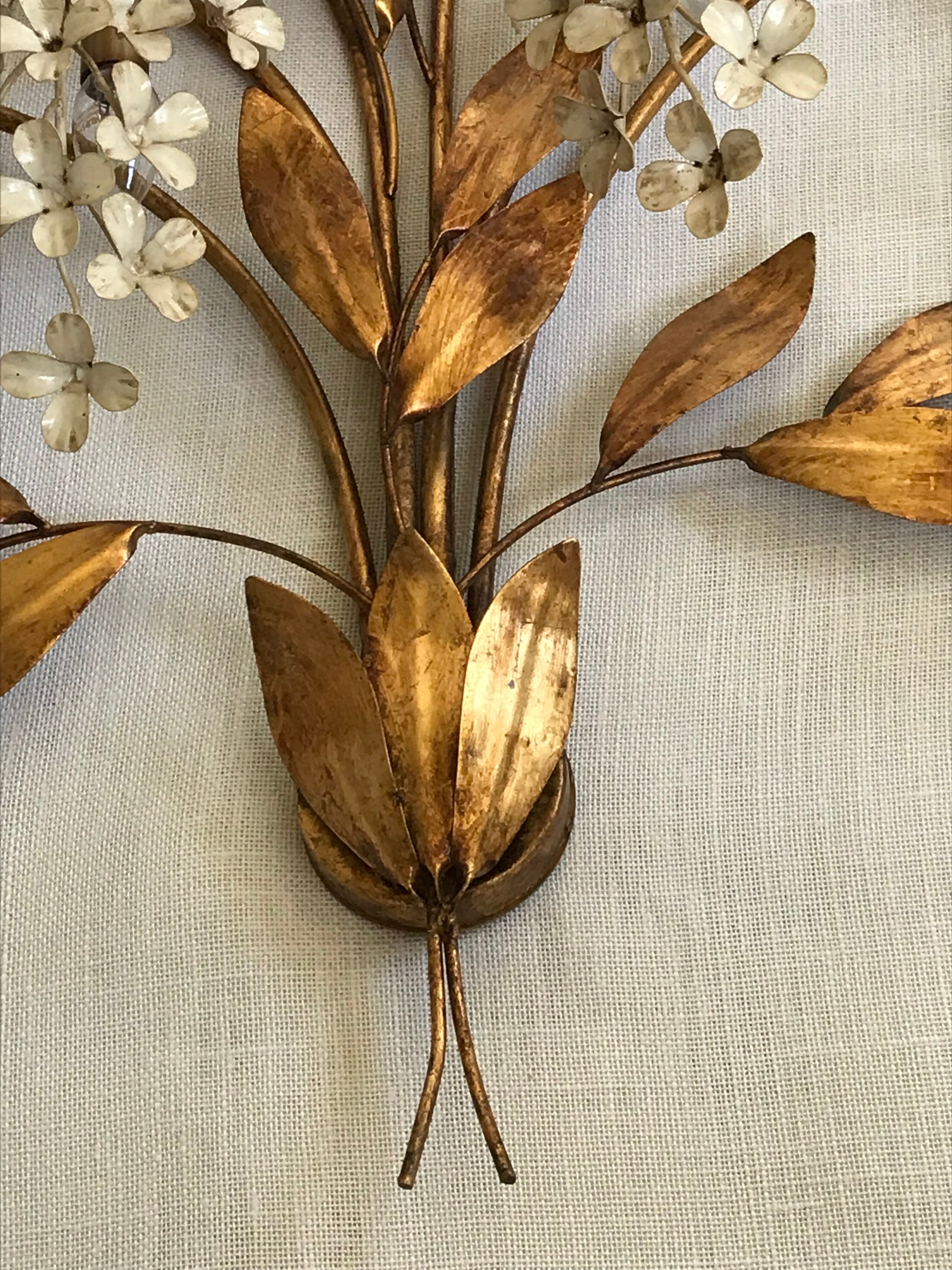 Hans Kögl floral wall lamp years 70