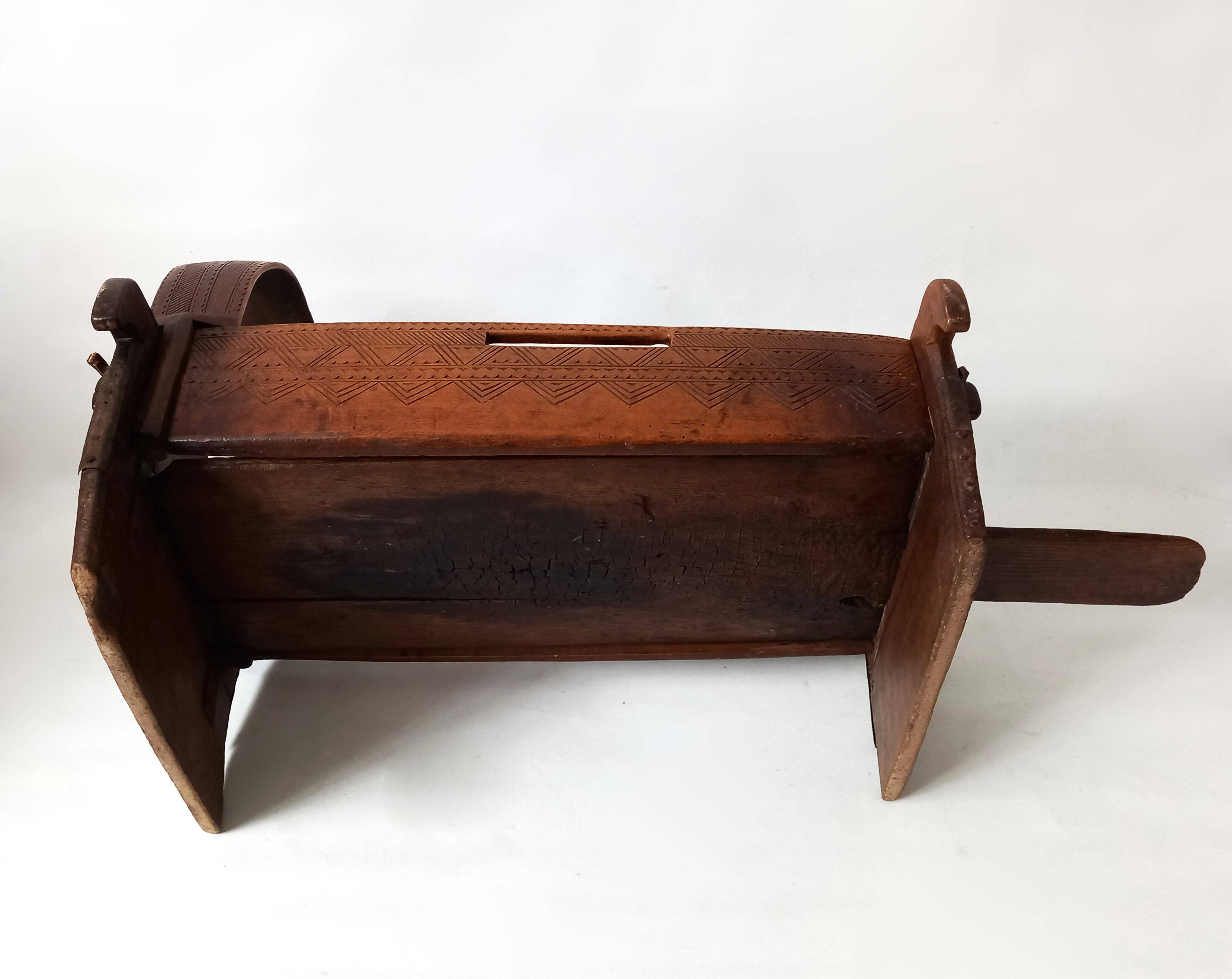 Antique Traditional Handmade Children's Crib Museum object Balkans 1890