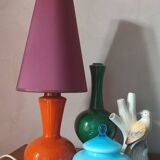 Orange opaline lamp
