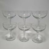 6 champagne glasses