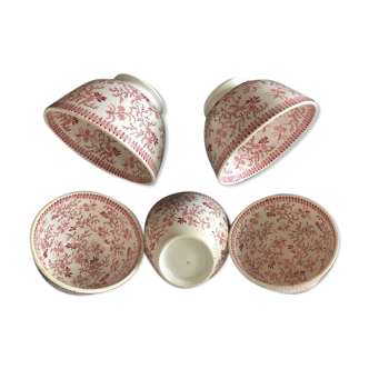 5 rice bowls in fine porcelain