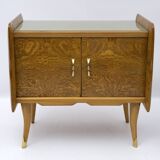 Pair of Art Deco Italian Bedside Tables White Ash Briar, 1920s